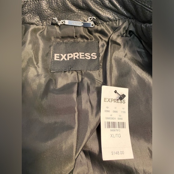 NWT Express Faux Leather Moto jacket Black XL - Picture 7 of 12